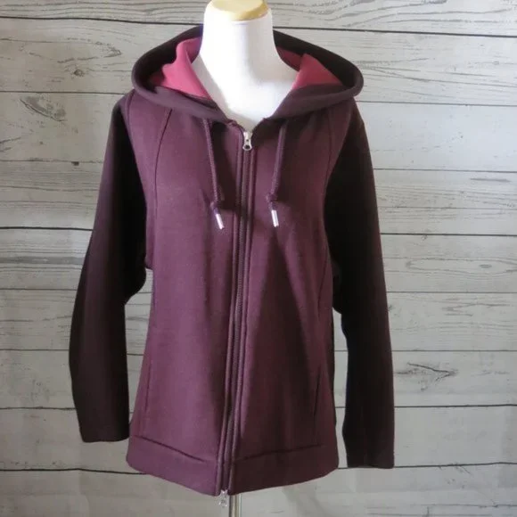 Stella McCartney for Adidas Maroon Hoodie Jacket - Size Small - Picture 2 of 6